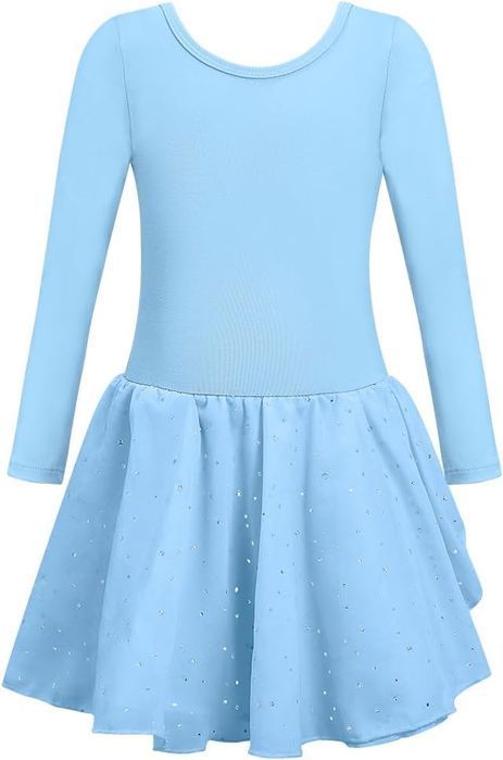 Body baletowe tutu - bawełna, długi rękaw - 150 nieb.