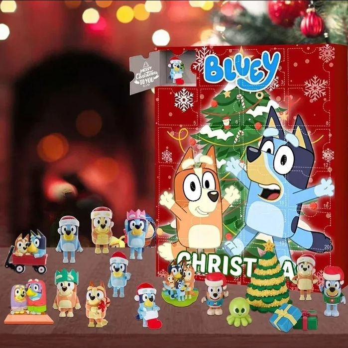 24 Bluey Calendário Advento (são bonecos brincar e não chocolates)