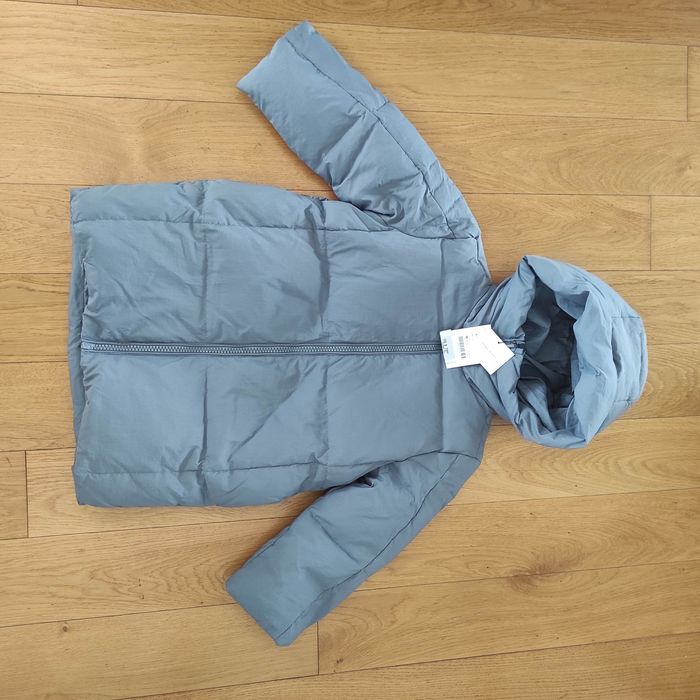 130 NOWY Zara puchówka płaszcz płaszczyk zimowy niebieski puch pierze
