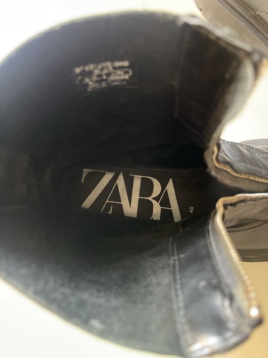 Ботинки женские кожаные Zara р.40 /26см