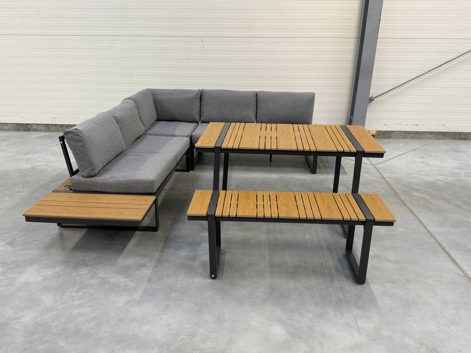 Zestaw mebli ogrodowych - narożnik aluminiowy outdoor CORTINA