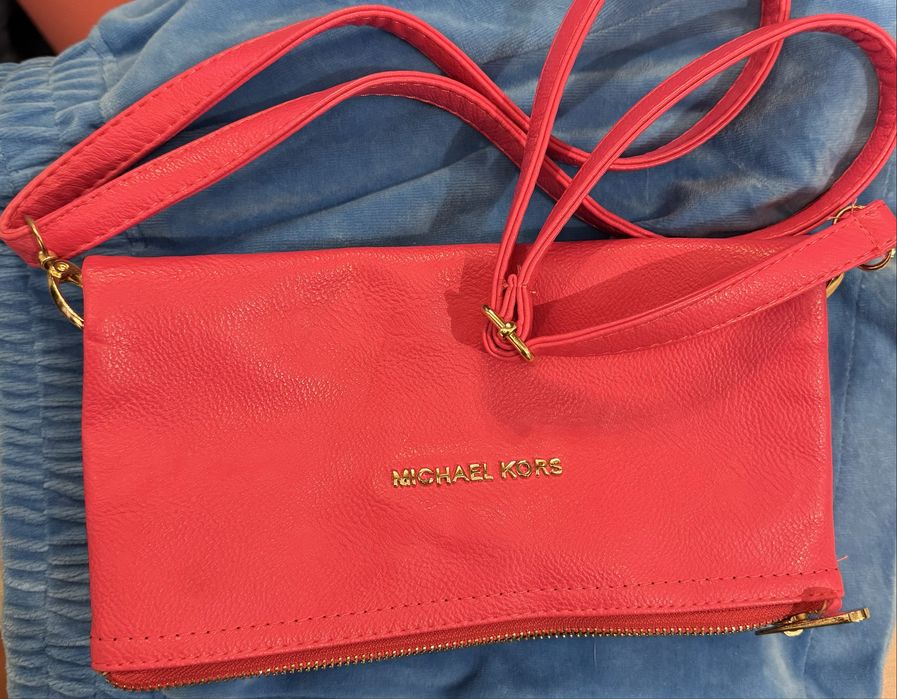 Mała torebka na ramę fuksja Michael kors