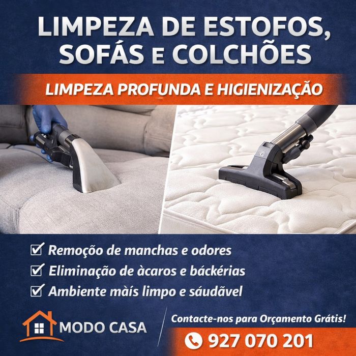 Limpeza de sofas, colchões e estofos