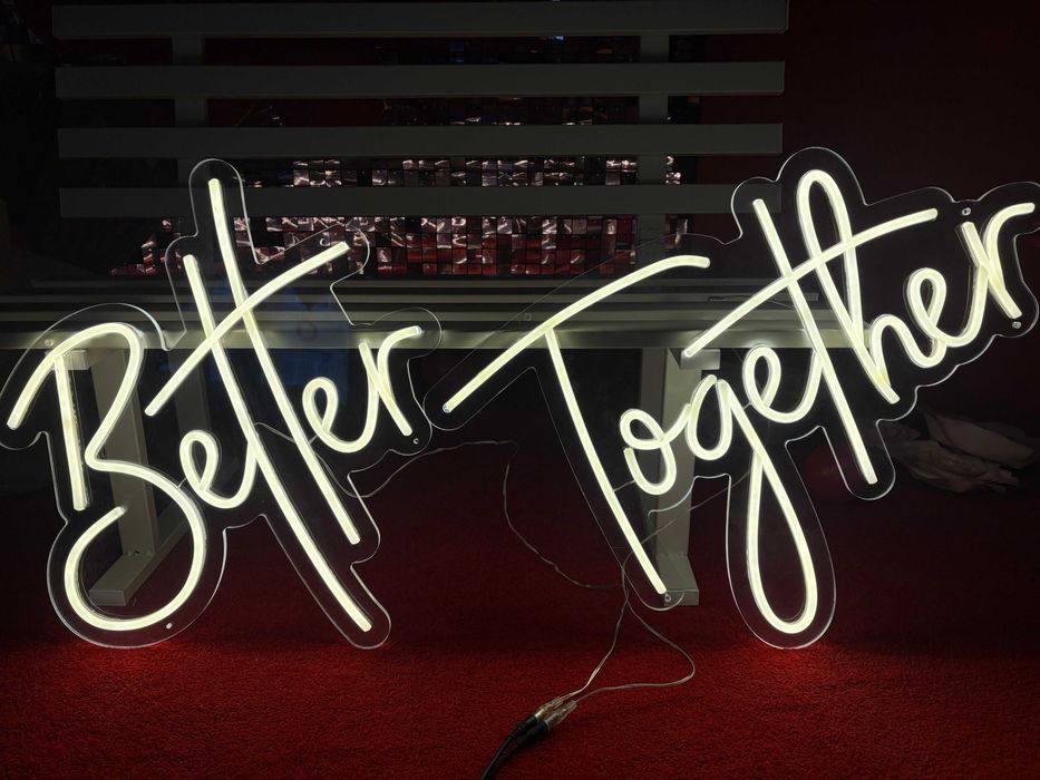 Napis Led Neon Better Together Na Ślub Wesele - Stan Bardzo D. 100x80
