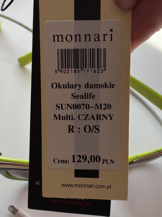 Nowe okulary przeciwsloneczne monarii z futerałem