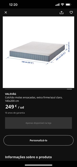 Cama (c/gavetas) + Colchão QUASE NOVO c/ fatura e garantia