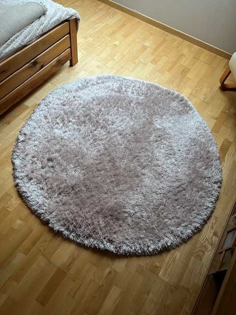 Dywan okrągły 160 cm kolor lila róż