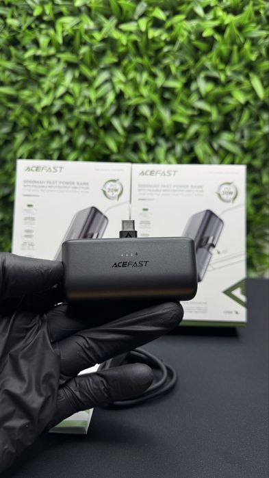 Качесвенный не большой павербанк 5000 mAh 20w PD QC Acefast гарантия