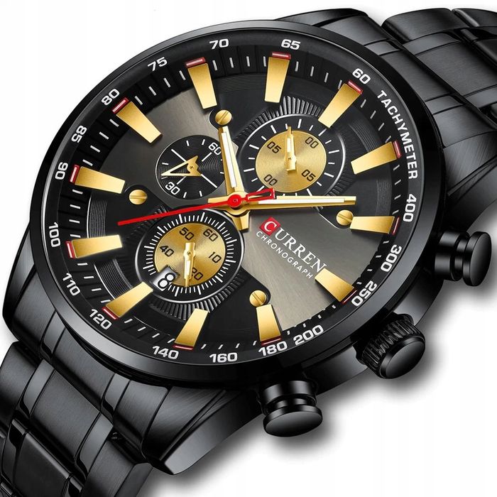 Zegarek Męski Curren Elegancki Chronograf Datownik