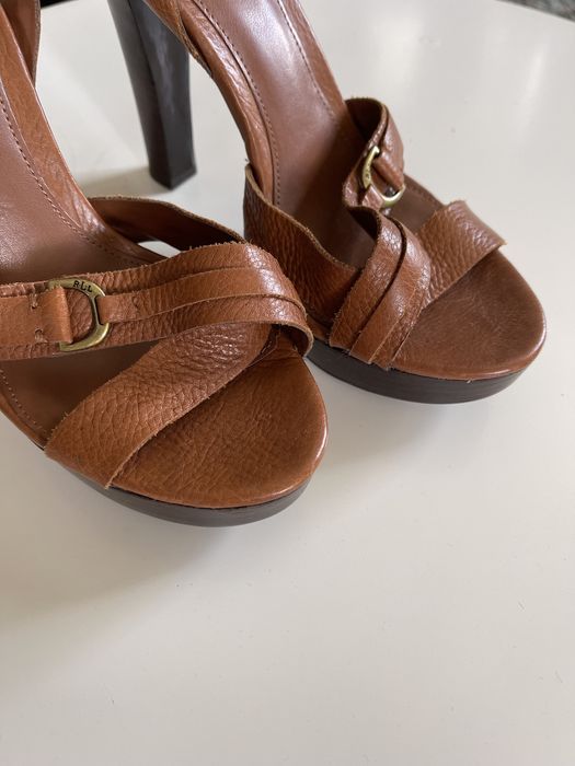 Buty Ralph Lauren sandały r. 39 nowe na obcasie skórzane
