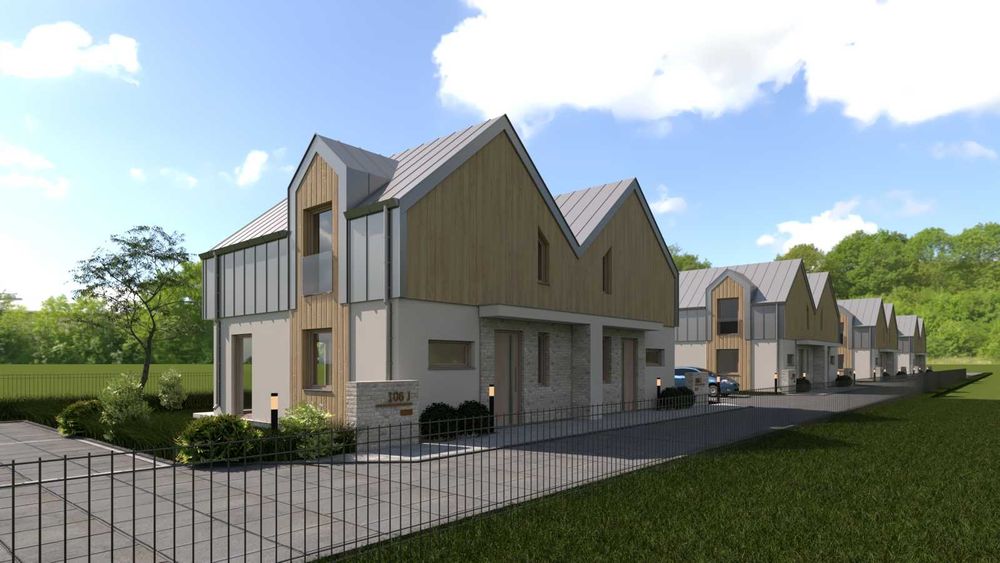 Projekt deweloperski z PnB – 10 domów bliźniaczych – 800 PUM – Łódź