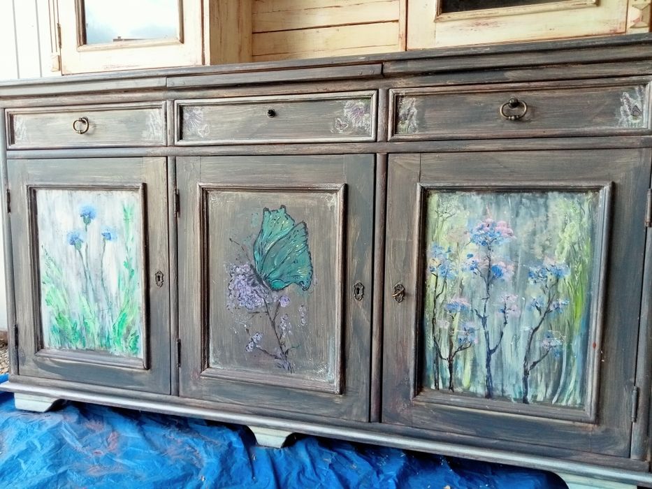 Kredens. Komoda z nadstawką - olcha, autorski pomysł!