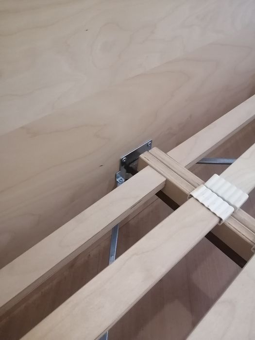 Cama de casal bege + 2 mesas cabeceira