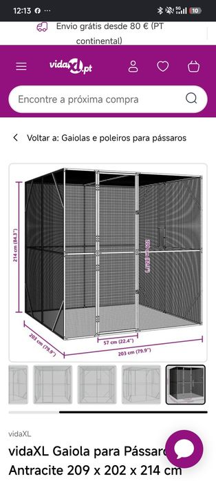 Gaiola para pássaros
