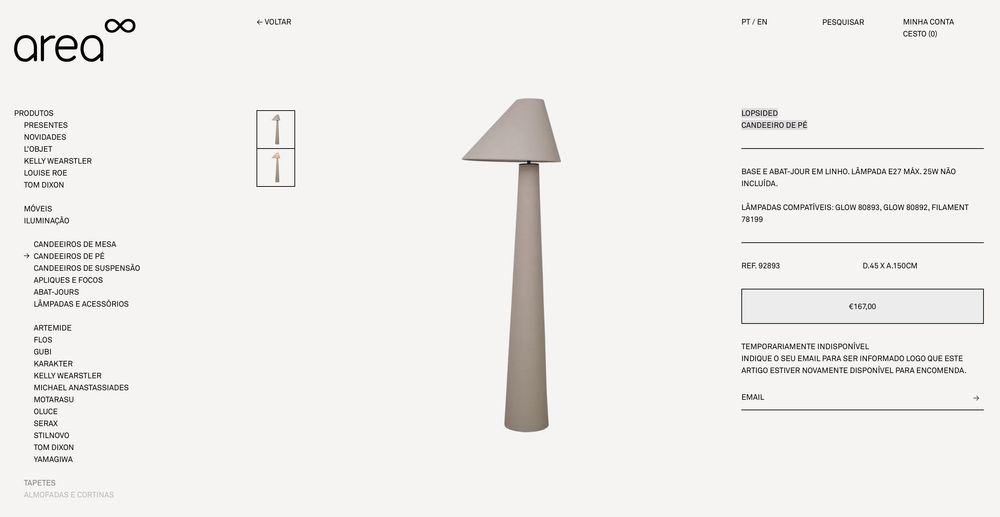 Candeeiro de pe AREA