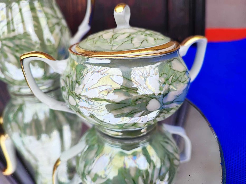 Katowice Bogucice,część serwisu,mlecznik,cukiernica,dzbanek,całość