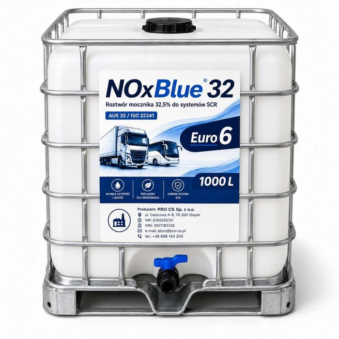 Płyn do SCR AUS 32 1000L IBC NOxBlue 32 Euro 6 — jak AdBlue, dostawa FV