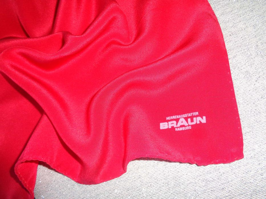 BRAUN Hamburg All Silk Pure Soie jedwabna LUX poszetka butonierka