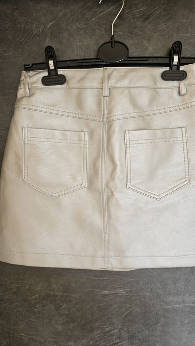 George spódnica damska mini srerbrna roz. 10(M) imitacja skóry. Nowa