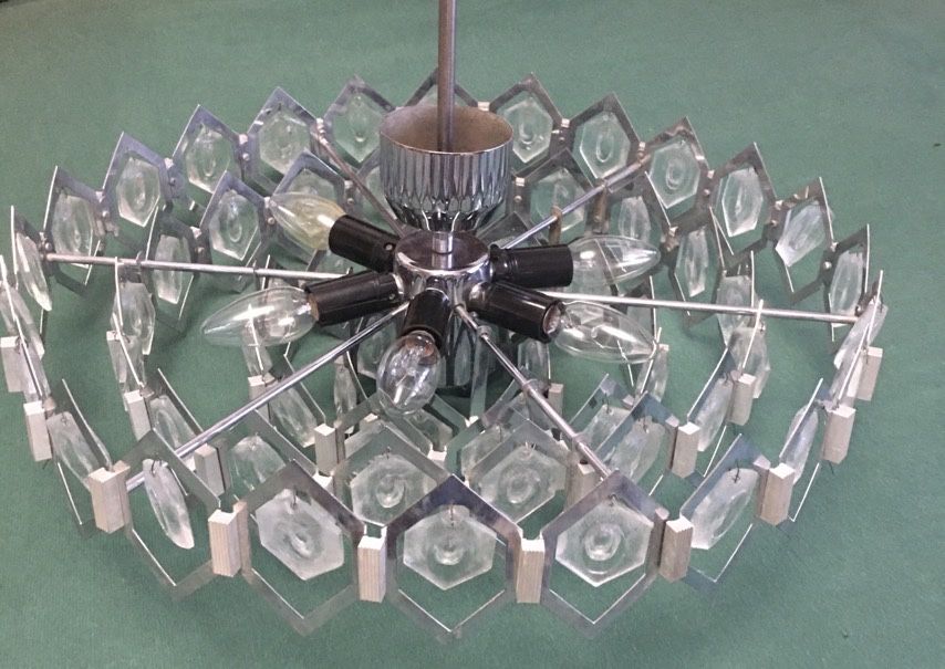 Люстра кришт. Kamenicky Senov дизайнера Jroslav Bejvl. Чехія, 60ті рр.