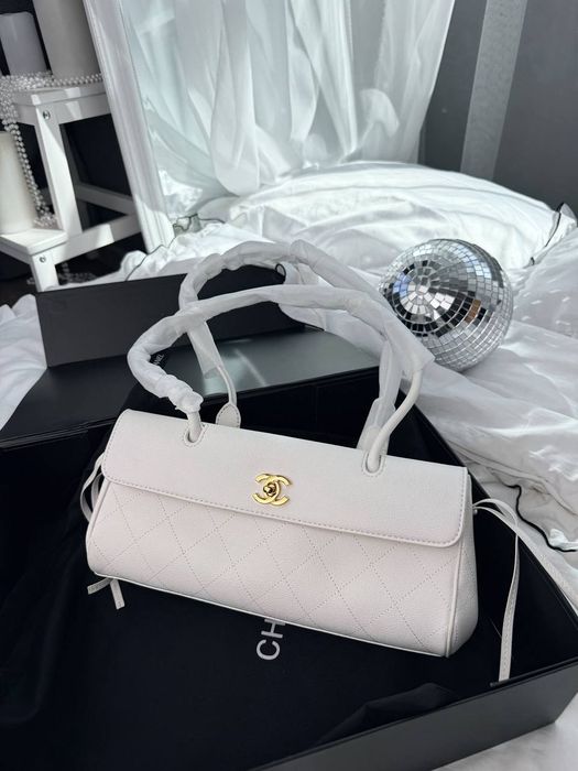 Сумка Chanel Top Handle Flap | кремова, біла