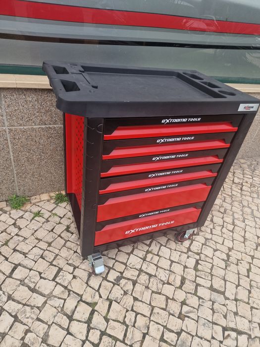 carrinho de ferramenta de 6 gavetas 4 completas novo