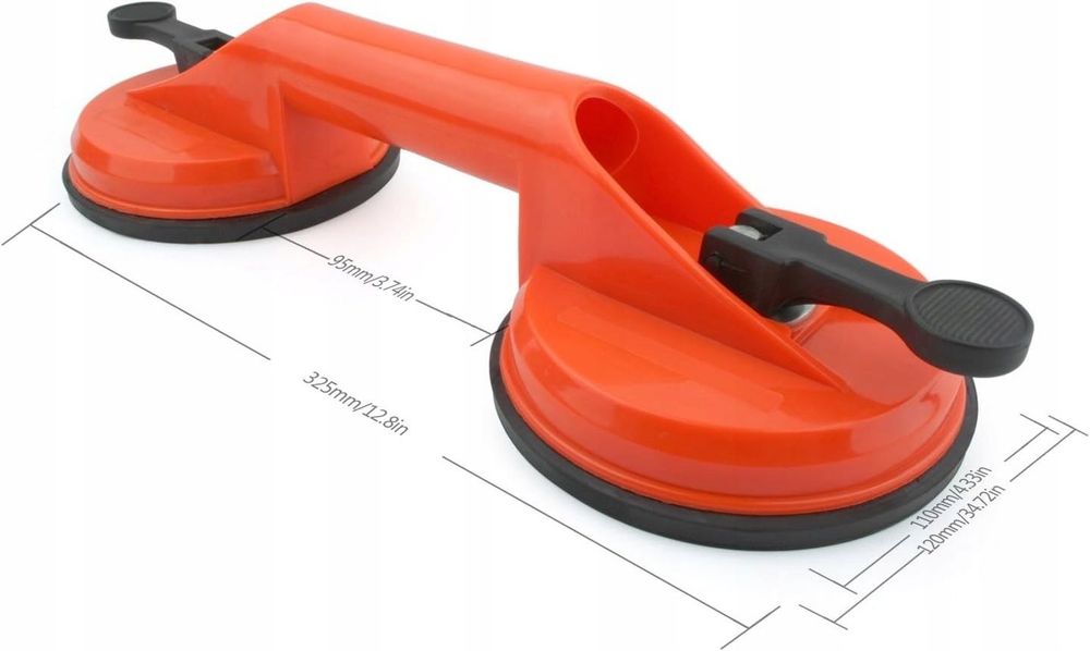 Podwójna mocna PRZYSSAWKA UCHWYT do szkła GRESU GLAZURY płytek 100KG