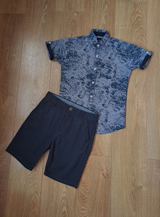 Летний набор/синие шорты/рубашка тенниска с коротким рукавом