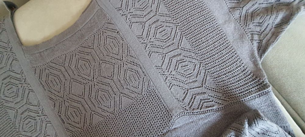 Oryginalny sweterek Marks&Spencer oversize 44/46/48. Szaroniebieski!