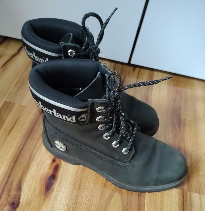 TIMBERLAND rozmiar 39 czarne buty, skóra naturalna
