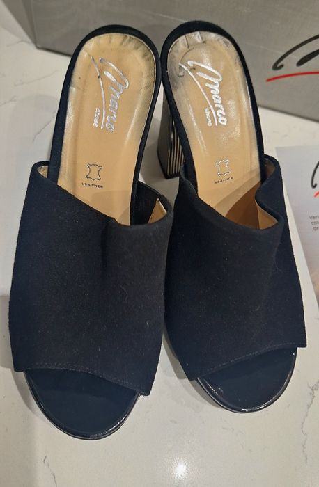 Marco Shoes zamsz klapki r. 36