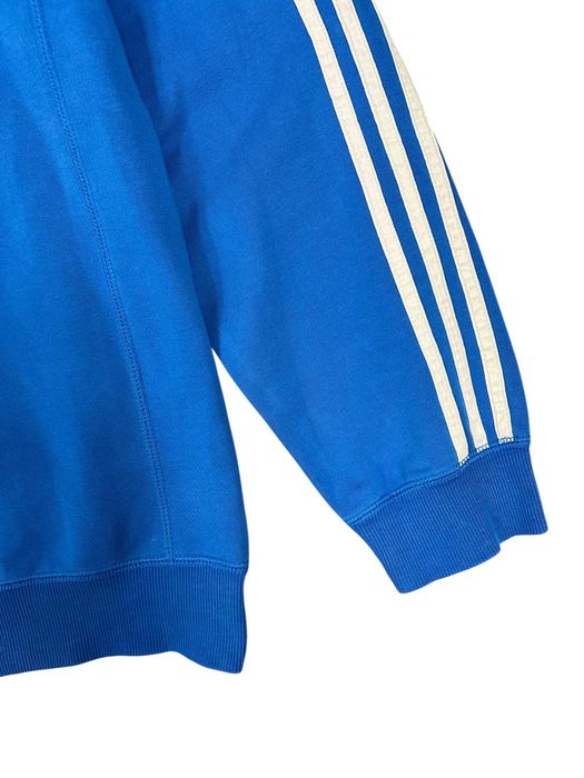 Adidas Originals bluza męska XL bez kaptura niebieska bawełna paski