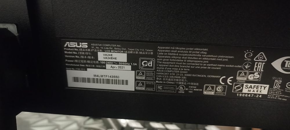 Monitor ASUS  VA24Ehe