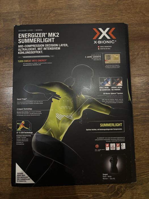 Damska energizer summerlight x-bionic rozm. XS bez rękawów