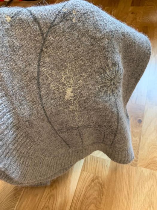 Piękny miękki szal wełna angora Disney Wróżka Dzwoneczek Tinker Bell