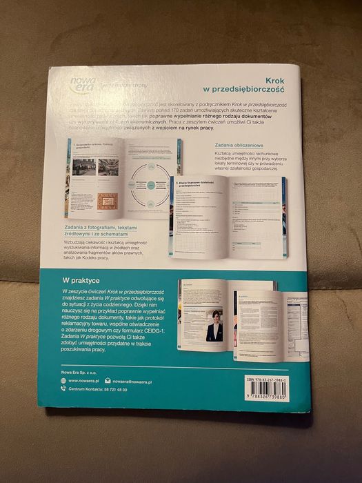 Podręcznik - zeszyt ćwiczeń Krok w przedsiębiorczość