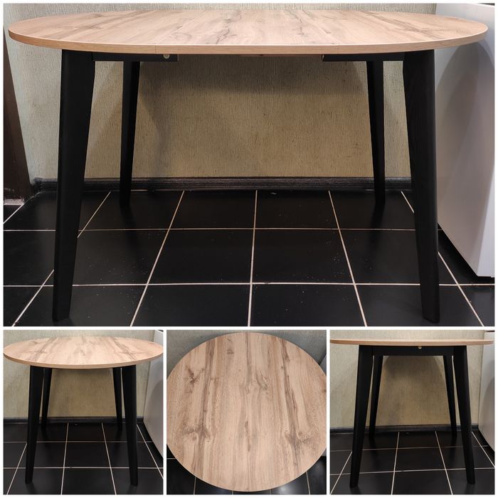 Стіл Стол Круглий Мармур Під Старовину 900мм Кухоний Розкладний