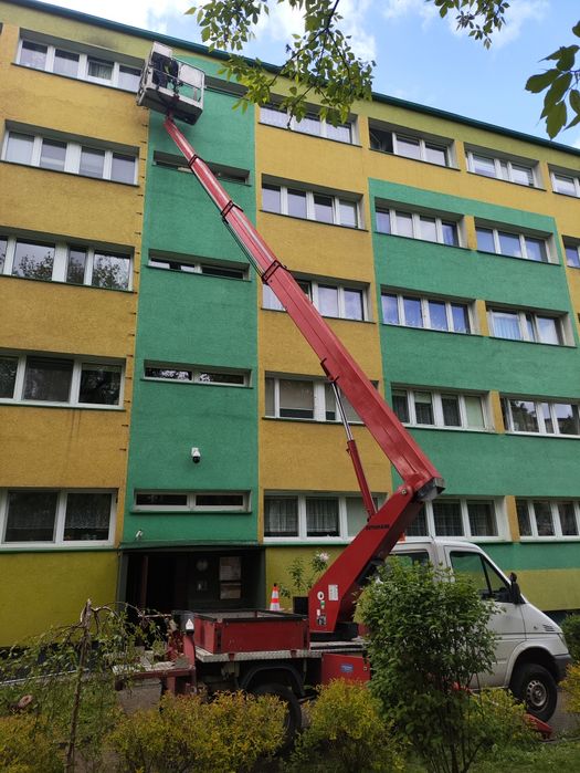 22m Usługi, wynajem podnośnika koszowego, zwyżka 22m, wycinka drzew.