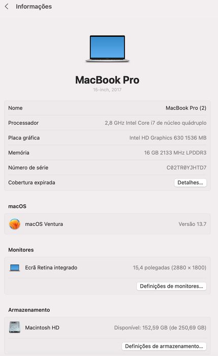 MacBook Pro Retina 15" i7 Quad-Core 2.8 TouchBar 16GB - 201764585126523139121