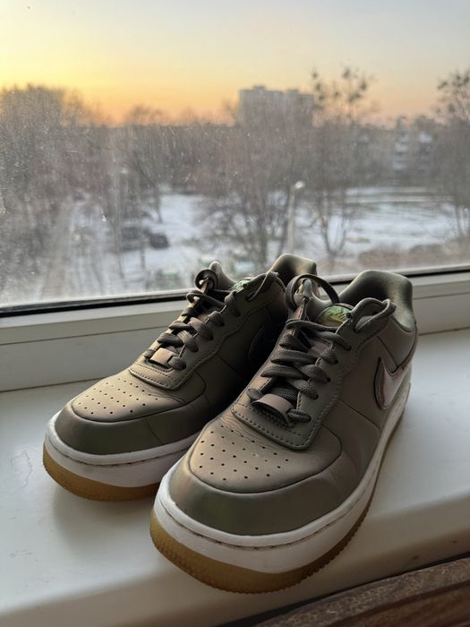 Кросівки Nike Air Force 1 Upstep Low Shine Metallic Holographic Green