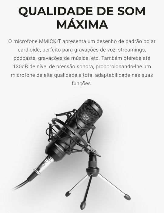 Microfone Profissional Mars Gaming 7 em 1