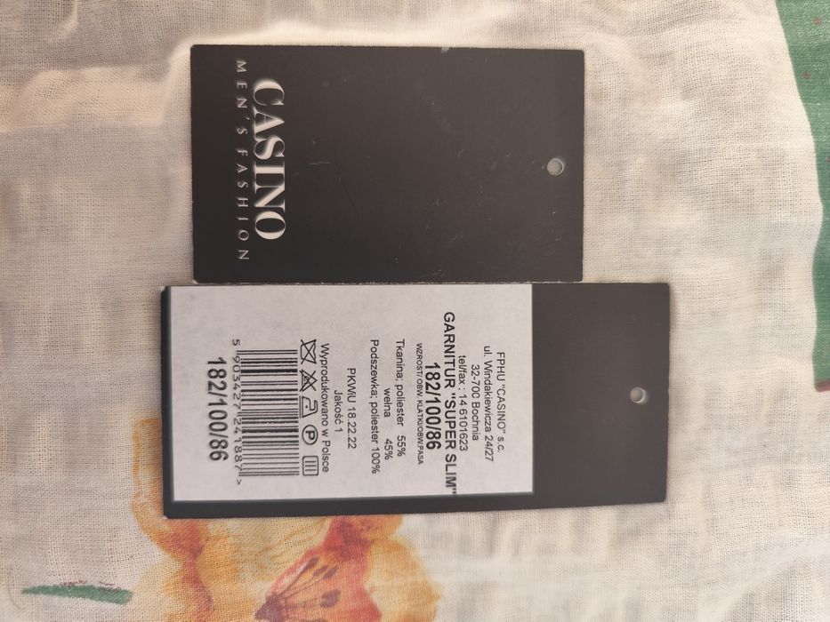 Garnitur męski CASINO mens fashion