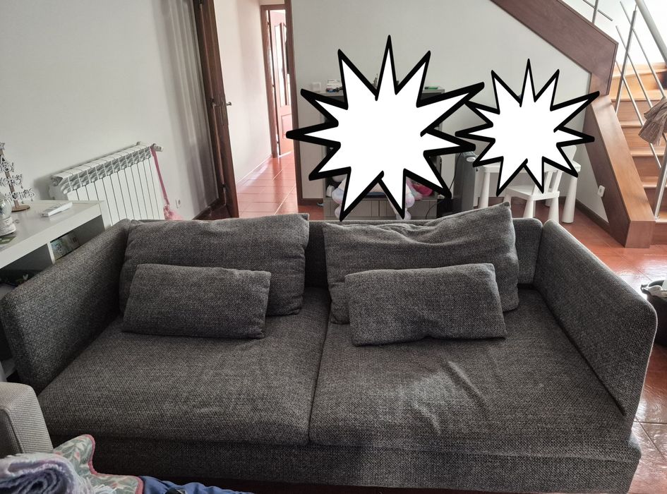 Sofá de tecido macio