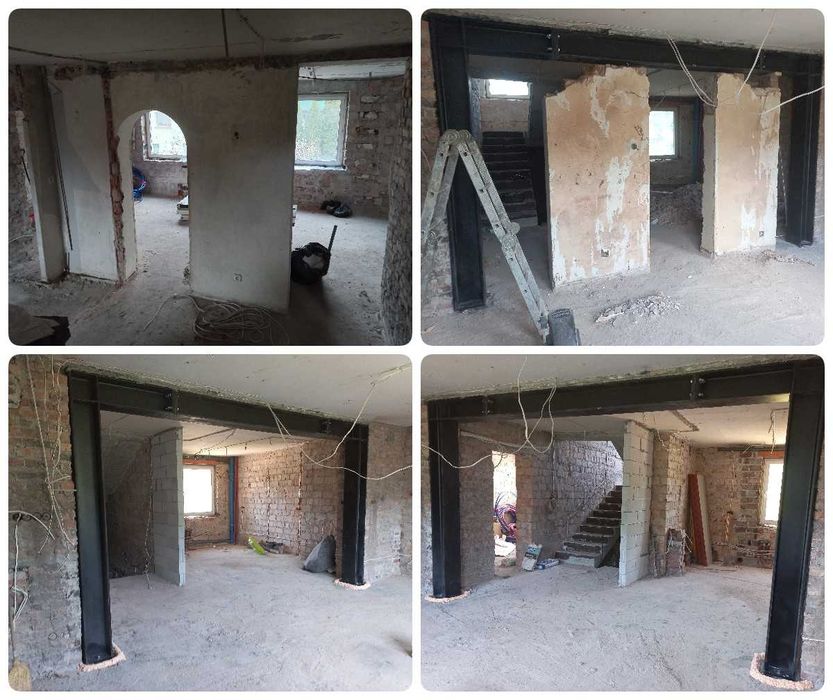 przebudowy wyburzenia nadproża stalowe rozbiórka podciąg naprawy