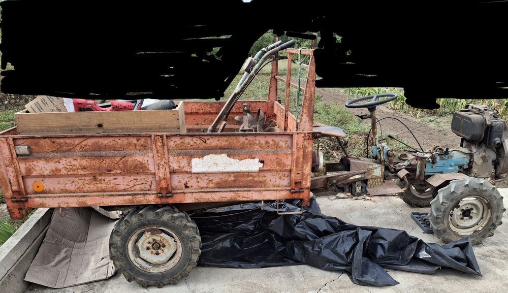 Motoenxada com reboque