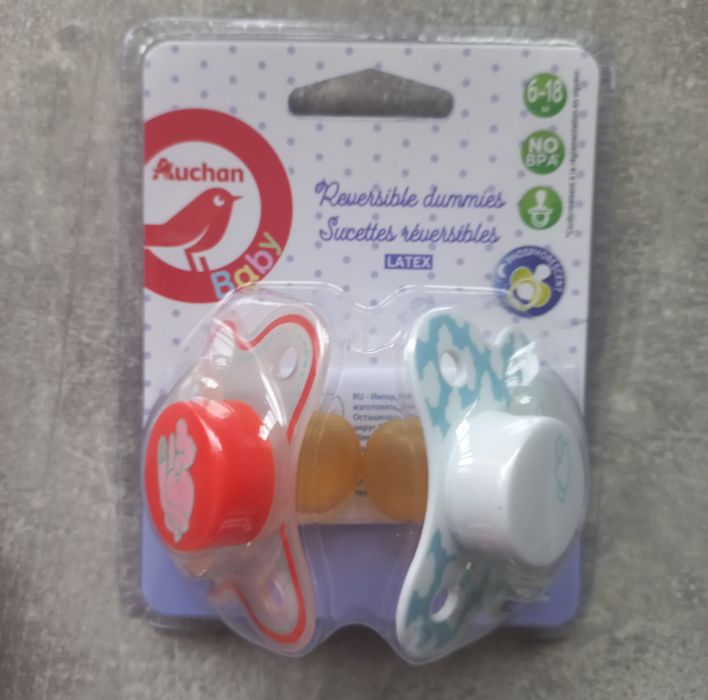 Дурники соски пустушки Babylove, Auchan,  Chicco