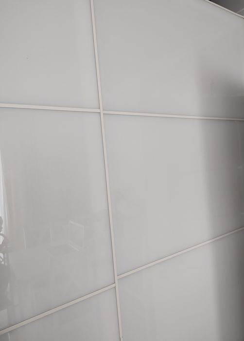 FÄRVIK panele drzwi przesuwnych, białe szkło Ikea