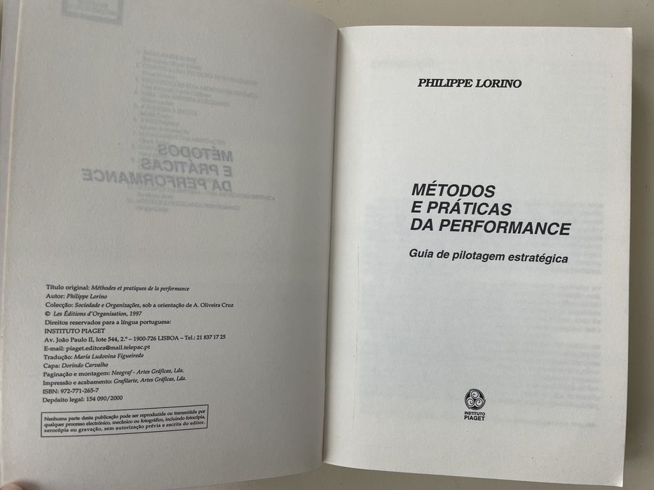 Livro Métodos e Práticas da Performance, Philippe Lorino