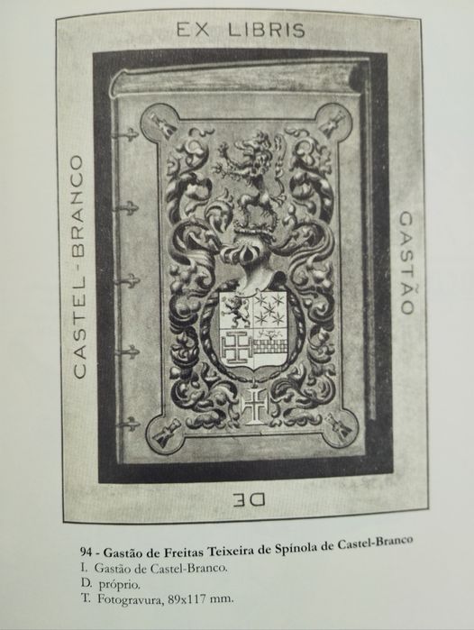 Livro "EXPOSIÇÃO: Ex-Libris com a Cruz da Ordem de Cristo" – Raro e Va