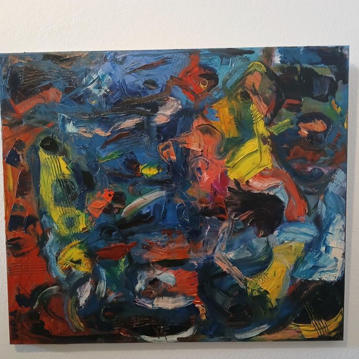 Quadro a óleo sobre tela, abstracto, 60x70cm